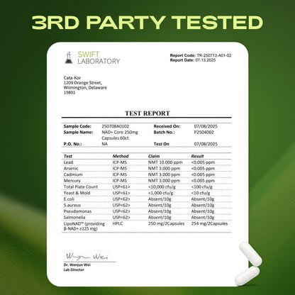 Cata-Kor NMN Supplement Alternative – Liposomal NAD+ Supplement – Third-Party Tested – NAD CORE – 30-Day Supply